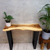 "Bungalow" Console Table Live Edge Raintree Wood 100cm