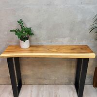 "Bungalow" Console Table Live Edge Raintree Wood [120cm]
