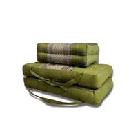 Foldable Meditation Cushion + Seating Block Set Green