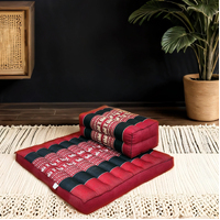 Meditation Cushion + Seating Block Set Red Elephant