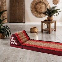 Large Thai Triangle Pillow THREE FOLDS Red