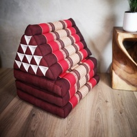 Jumbo Thai Triangle Pillow THREE FOLDS RED