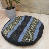 Jumbo Size Zabuton Meditation Cushion Natural Kapok Filled BlueEle