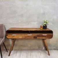 Console Table w 3x Drawers 120cm Solid Indian Rosewood Wood