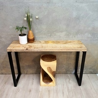 "Merindah" Mango Wood Console Table 120cm Long Rough Finish
