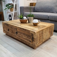 "Cassina" Coffee Table Solid Mango Wood 90x60 cm