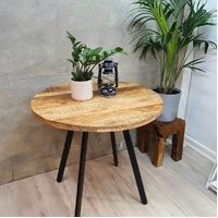 "Indra" Mango Wood Bistro Table 80cm Diameter