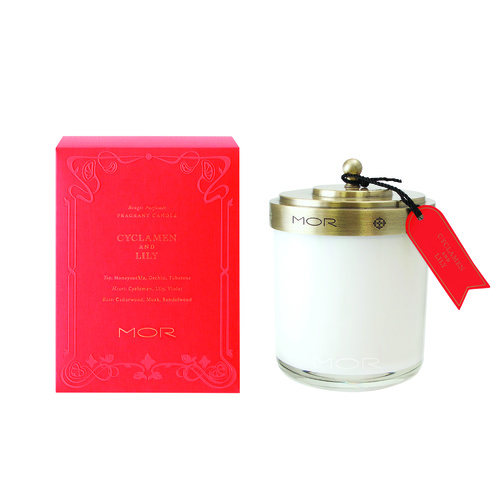 MOR Fragrant Candle 380G  Cyclamen & Lily