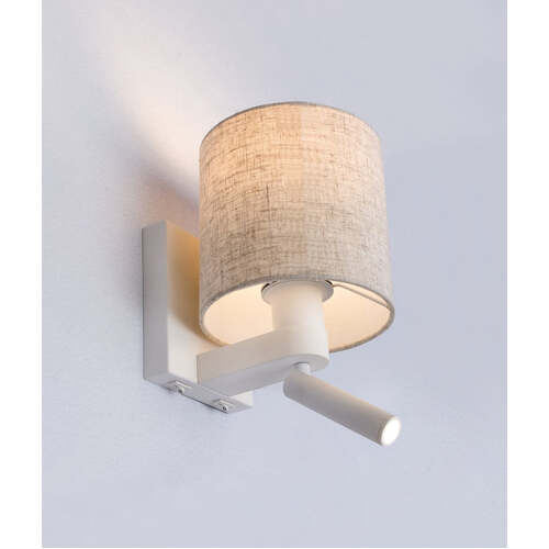 BRIGHTON: E27 Interior Wall Lamp With Adjustable LED Reading Lights Kelvin: 3000K