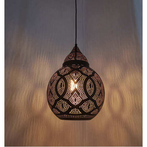 MARRAKESH: Bohemian Interior Black Bell Shape Pendant Light