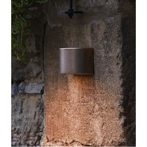 STE: Exterior 12V Bronze Curved Surface Mounted Step / Wall Lights IP65 Curved