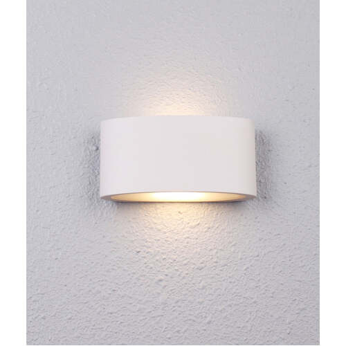TAMA: LED Exterior Surface Mounted Curved Up/Down Wall Lights IP54 White