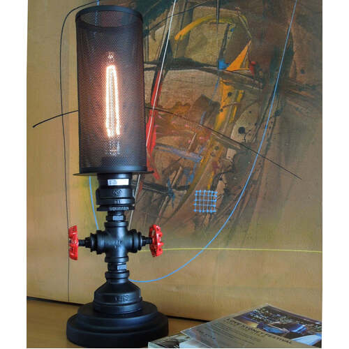 VENETO: Industrial Aged Iron Decorative Table Lamp Single Head