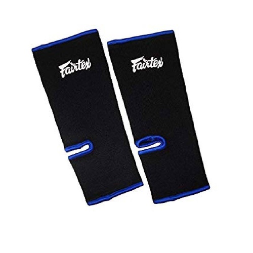 FAIRTEX - Ankle Support Guards (AS1)[Colour:Black W/Blue Piping]