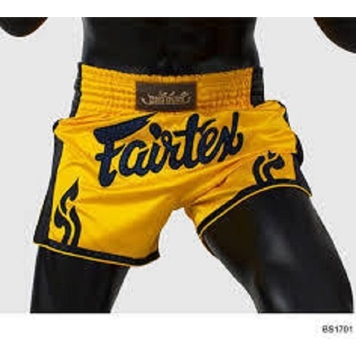 FAIRTEX Yellow Slim Cut Muay Thai Boxing Shorts (BS1701) [Small]