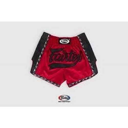 FAIRTEX Red Slim Cut Muay Thai Boxing Shorts (BS1703) [Small]