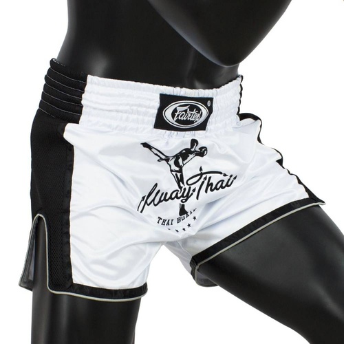 FAIRTEX White Slim Cut Muay Thai Boxing Shorts (BS1707) [Small]