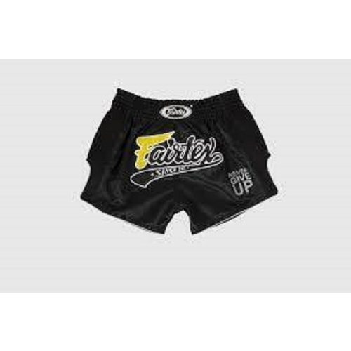 FAIRTEX Black Slim Cut Muay Thai Boxing Shorts (BS1708) [Medium]