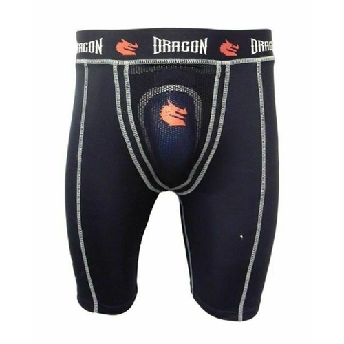 DRAGON Compression Shorts Pants With Tri-Flex Groin Cup[Large]