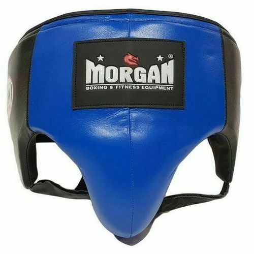 MORGAN Platinum Leather Abdo/Groin Guard Protector[Large Blue]