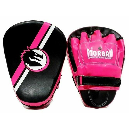 MORGAN V2 Classic All Purpose Pre-Bent Boxing Focus Pads (Pair) [Black/Pink]