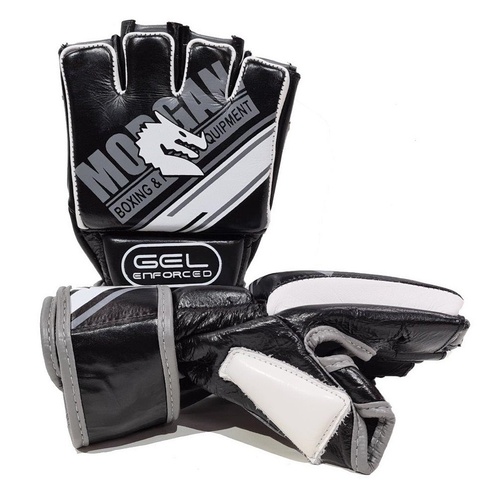 MORGAN AVENTUS GEL MMA HYBRID LEATHER BAG GLOVES ( S-XL )