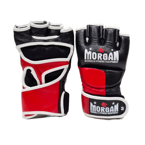 MORGAN V2 Platinum Leather MMA UFC Fight Gloves [Large]