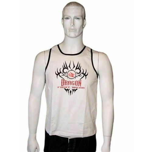 MORGAN DRAGON Martial Arts Uniforms Singlet - White