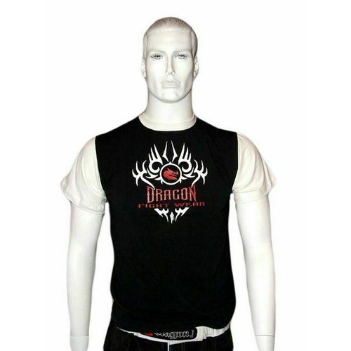 Morgan Dragon Martial Arts Uniform Training T-Shirt  -  Black[Large]