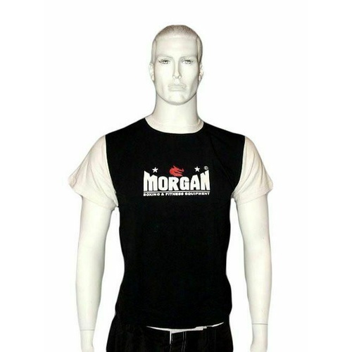 MORGAN Martial Arts Uniform Training T-shirt Top  -  Black[Large]