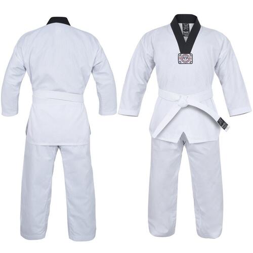 YAMASAKI V2 Ribbed Taekwondo Uniform - Black V Neck 8Oz [0]