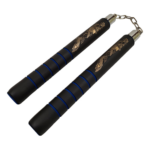 MORGAN Foam Training Nunchaku [Black/Blue]
