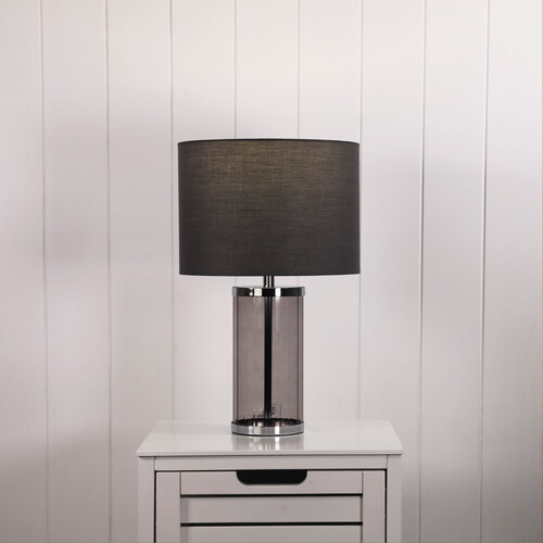 NIZIO GREY Smoke Glass Table Lamp