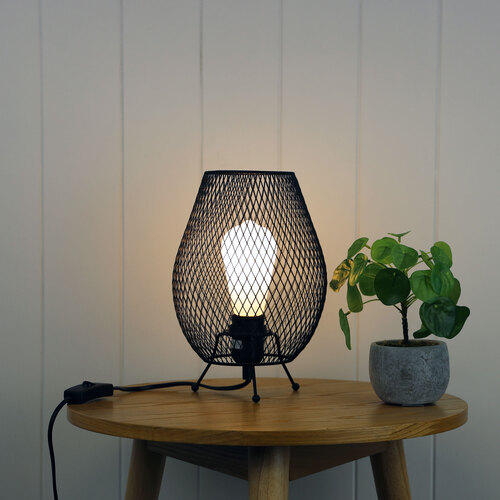 HYZER Black Mesh Table Lamp