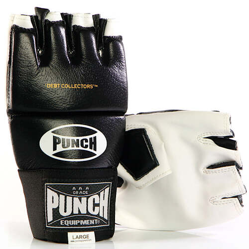 PUNCH MMA Gloves [Debt Collectors] BLACK/WHITE