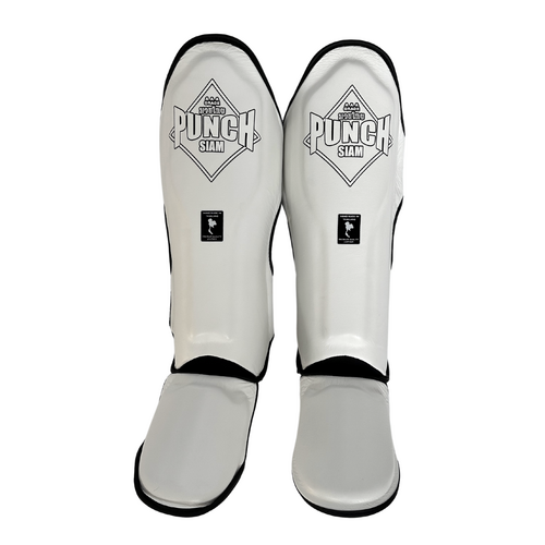 PUNCH Shin Pads [Siam] LEATHER-WHITE