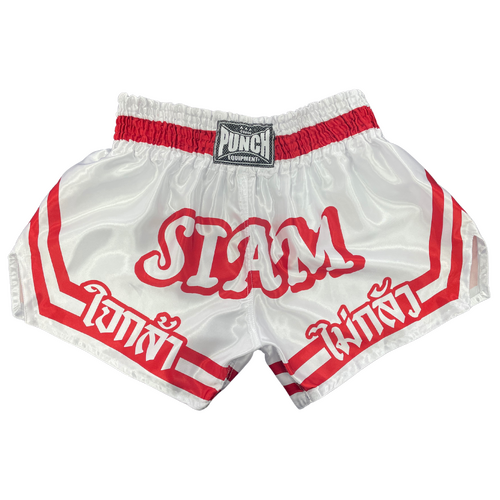 PUNCH Muay Thai Shorts [Siam] WHITE/RED