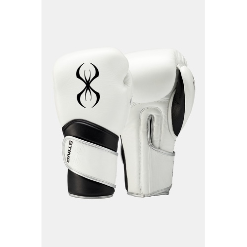 STING Viper X Sparring Glove — White/Black/Silver