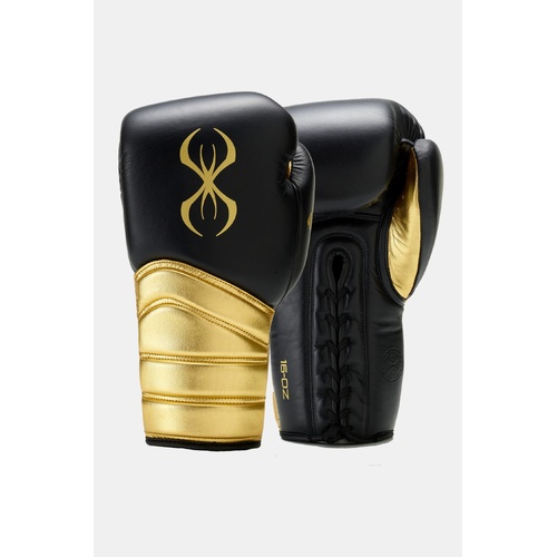 STING Viper X Boxing Gloves Lace Up — Black/Gold