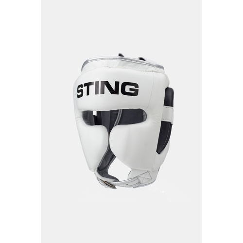 STING Viper Gel Full Face Head Guard — White/Black/Silver