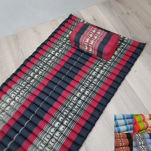 Roll Up Foldable Mattress + Pillow Block Set