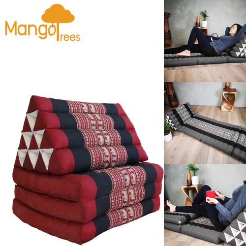 [Large] Thai Triangle Foldable Floor Mattress Daybed RedEle