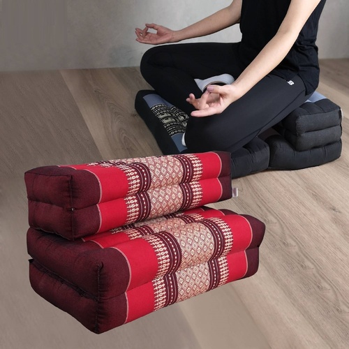 3-Fold Zafu Meditation Cushion Set Red