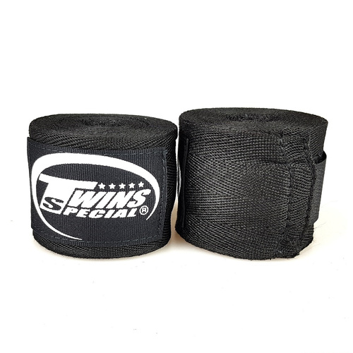 3Pairs TWINS Pro Boxing Cotton Hand Wraps BLACK
