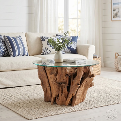 "Beresford" Coffee Table Solid Teak Driftwood 60 cm