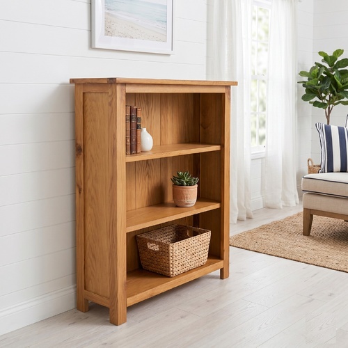 "Birch Grove" Solid Oak Wood 3-Tier Bookcase