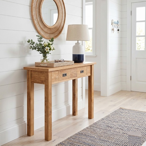 "Bombardiere" Console Table Solid Teak 90x30x80 cm