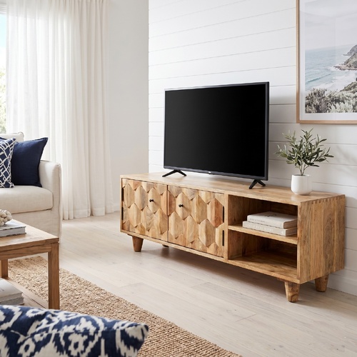 "Caloola" TV Cabinet Solid Mango Wood 118x35x40 cm