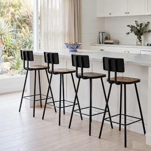 "Carrabai" Bar Chairs 4 pcs Solid Reclaimed Wood