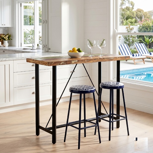 "Charles" Bar Table 120x60x107 cm Solid Reclaimed Wood